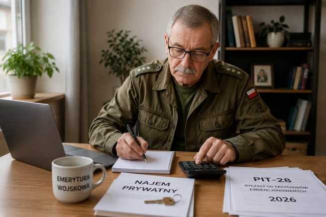 Emerytura wojskowa a najem prywatny – ZUS, limity i podatek